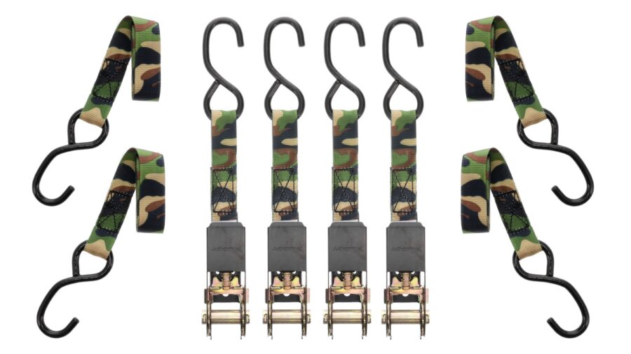 MUDDY MUD-SDRS8-4PK   1"X8' STD DUTY RATCHET STRAP