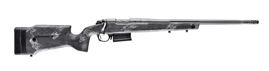Bergara Rifles B14S7515 B-14 Crest 25 Creedmoor 5+1 20" Sniper Gray Cerakote Fluted Threaded Barrel & Steel Drilled & Tapped Receiver, Fixed Carbon Fiber w/Black & Gray Sponge Accents Stock, Right Han