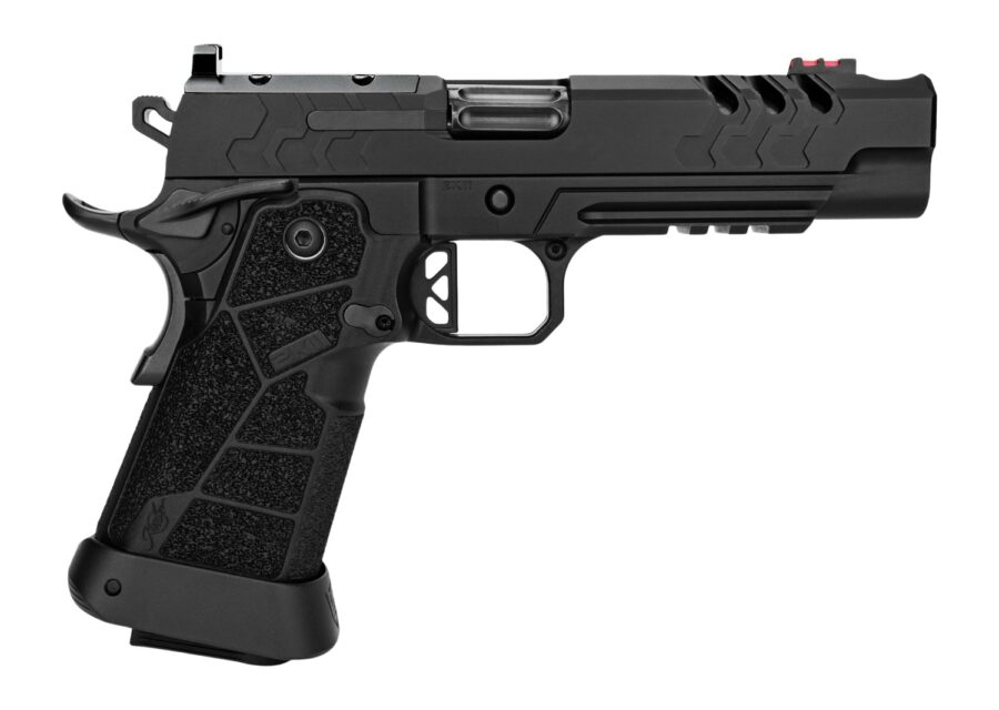 Kimber Mfg, Inc 3500103 2K11 Pro Comp Full Size Frame 9mm Luger 20+1 5" Compensated Barrel, Black Stainless Steel Lightening Cut/Optic Ready/Serrated Slide, Black Stainless Steel Frame w/Beavertail &