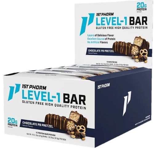 1ST PHORM LEVEL 1 BAR - CHOCOLATE PB PRETZEL 15 BARS