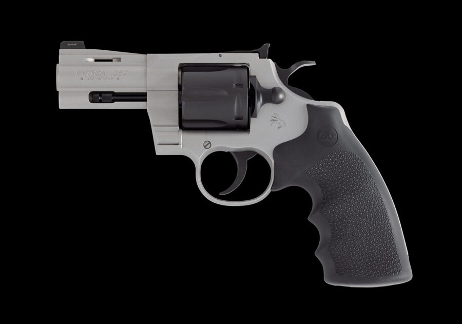 COLT TWO-TONE PYTHON 357 MAG 3IN BARREL MATTE BLUED FLUTED CYLINDER MATTE STAINLESS FRAME PYTHON-TTM3NS TALO  SAU - SOLD AS USED AS IS  
