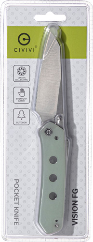 CIVIVI KNIFE VISION FG 3" - NATURAL G10 SATIN CLAM PACK