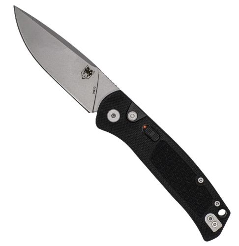 COBRATEC RECON PUSH BUTTON - AUTO 3.12" BLACK G10