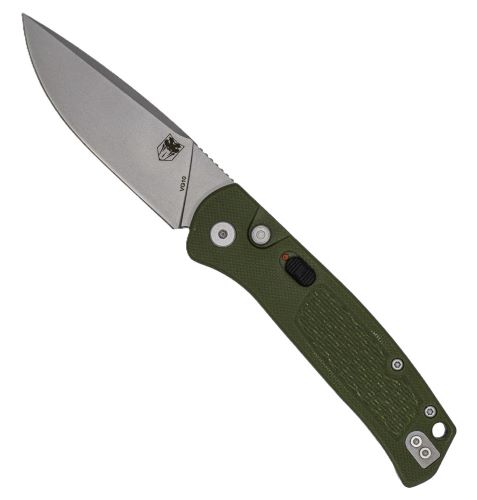 COBRATEC RECON PUSH BUTTON - AUTO 3.12" OD GREEN G10