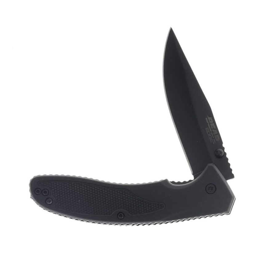Bear & Son Sideliner Folding Knife 3-1/2" Clip Point Blade Black