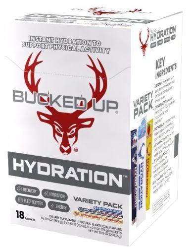 BUCKED UP HYDRATION 2.0 - VARIETY PACK 18 COUNT 3 FLAVOR