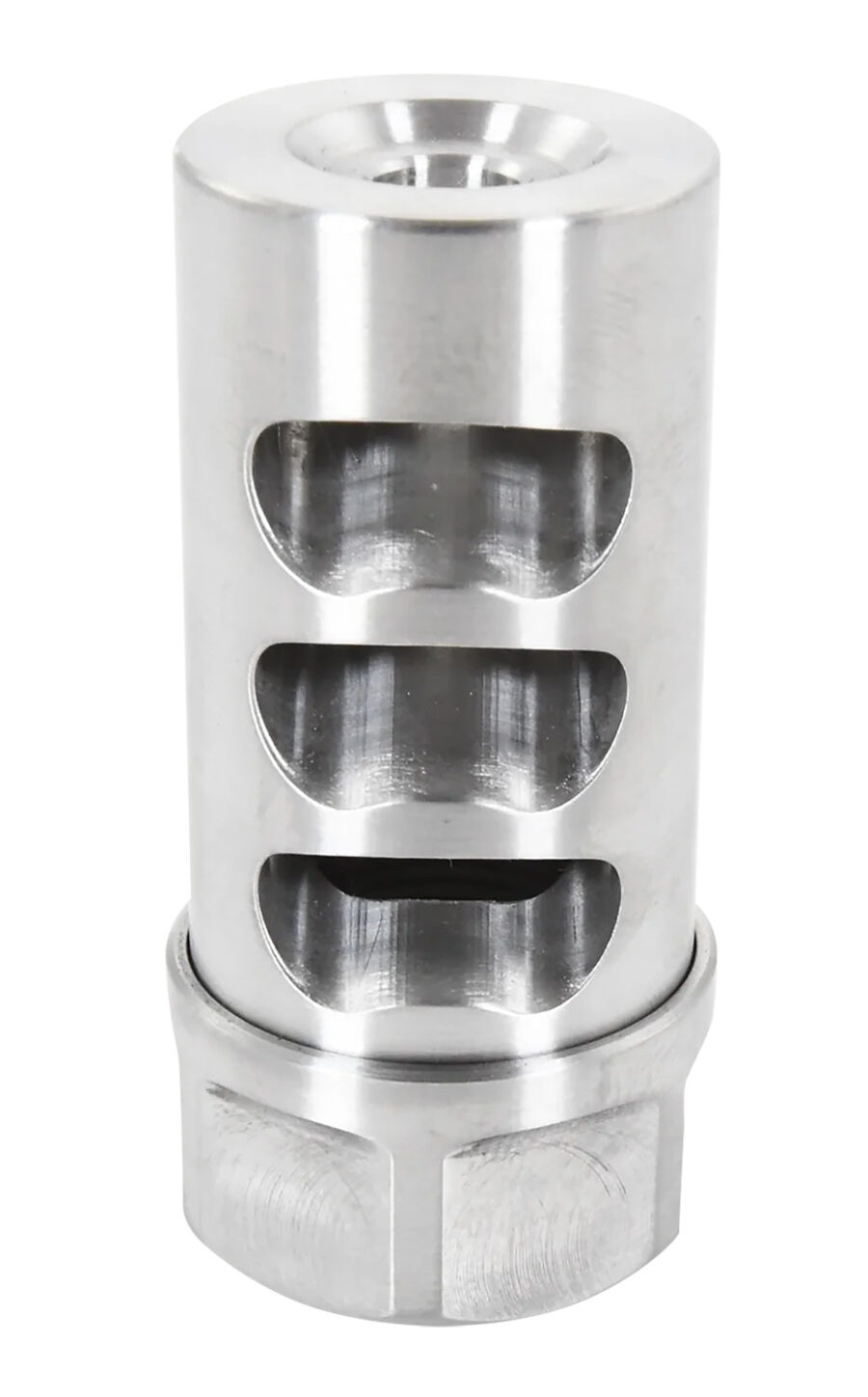 American Precision Arms G2L5830S Gen 2 Little Bastard Self Timing Brake Stainless Steel with 5/8"-24 tpi Threads, 2.22" OAL & 1" Diameter for 30 Cal Rifle