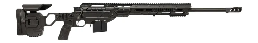Cadex Inc CDXMCKRKN33827BR30I2D3 CDX-MC Kraken 338 Lapua Mag 5+1 27" Black DLC Match Grade Threaded Barrel, Black DLC Receiver w/Picatinny Rail, M-LOK Handguard, Black Adjustable Folding Buttstock, Bl