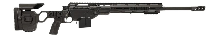 Cadex Inc CDXMCKRKN33827BR30I2D3 CDX-MC Kraken 338 Lapua Mag 5+1 27" Black DLC Match Grade Threaded Barrel, Black DLC Receiver w/Picatinny Rail, M-LOK Handguard, Black Adjustable Folding Buttstock, Bl