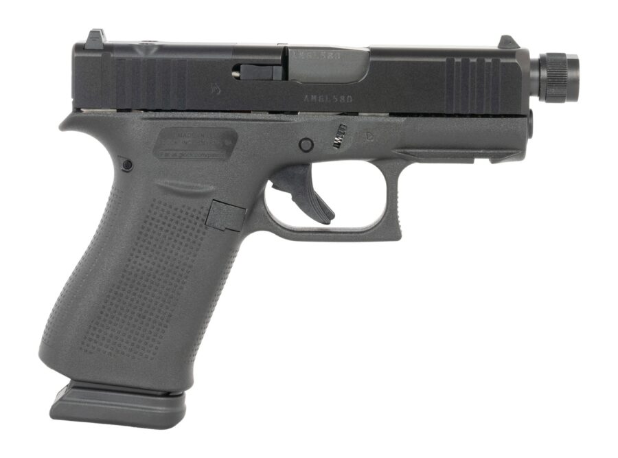 Glock UX4350201FRMOSTB G43X  9mm Luger 10+1 3.41" Black Threaded Barrel, Black Steel Optic Ready/Serrated Slide, Black Polymer Frame w/Accessory Rail, Ambidextrous
