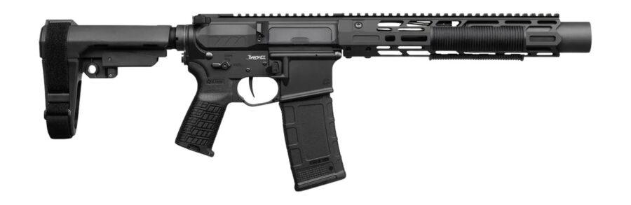 CMMG 30A0ED0-AB Zeroed Banshee Mk4 300 Blackout 30+1 6.50" Black Nitride Threaded Barrel, Black Armor Cerakote Aluminum Receiver w/Picatinny Rail, M-LOK Handguard, Black Polymer CMMG RipBrace, CMMG Ze