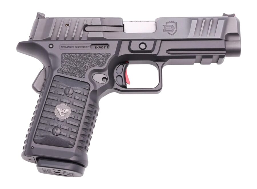 Wilson Combat BW415 Bulwark 9mm Luger 15+1 4" Stainless Match Grade Barrel, Black Nitride Stainless Steel Optic Ready/Serrated Slide, Black Steel Frame w/Picatinny Rai,l Black G10 Grip