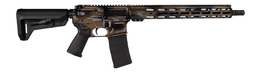 Shark Coast Tactical SCC101969ABRZ Anime-15  5.56 NATO 30+1 16" Black Nitride Threaded Barrel, Bronze Cerakote Aluminum Receiver w/Picatinny Rail, M-LOK Handguard, Magpul Collapsible Black Polymer Sto