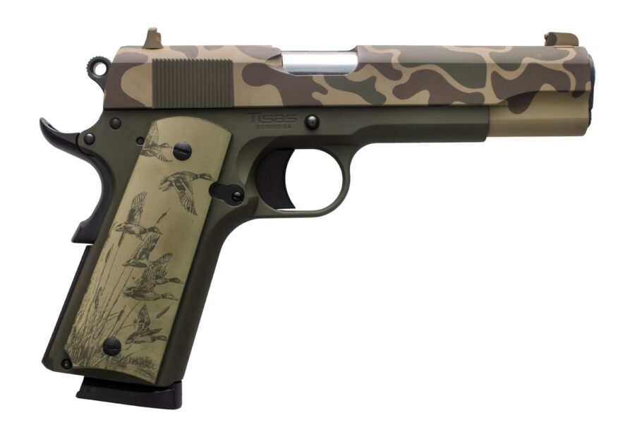 Tisas Arms 10100516AA4 1911 A1 Stakeout Sports South Exclusive 45 ACP 8+1 5" Carbon Steel Barrel & Slide, Carbon Steel Frame w/Beavertail