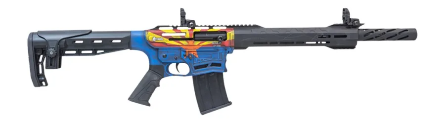 Citadel CBOSS2512-AZ Boss25  12 Gauge 3" 5+1 18.75" Threaded Barrel, Arizona Flag Steel Receiver w/Picatinny Rail, Adj Comb Synthetic Butt Stock, Picatinny Rail Forend, Polymer Grip