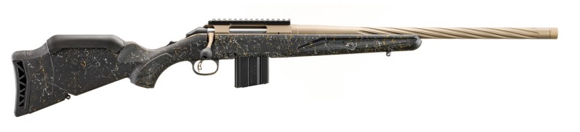 RUGER AMERICAN RIFLE GENERATION II PRAIRIE 22 ARC 20IN BARREL 10RD SMOKE BRONZE CERAKOTE BLACK SPLATTER STOCK 46998