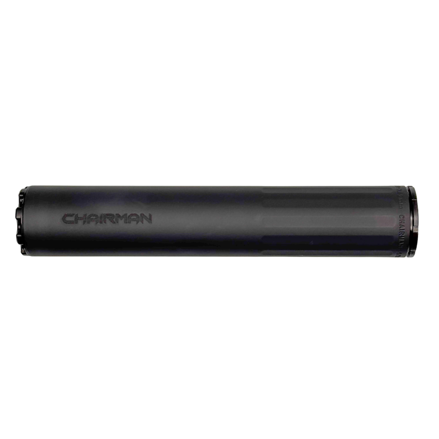 BOSS CHAIRMAN -  5/8X24 VENTED END CAP 7.62 FULL LENGTH SILENCERHIGH PRESSURE LOADS STAINLESS NITRIDED COREVENTED END CAP GAS BLOWBACK ACTION (TRADITIONAL AR-15 AND SIMILAR) CH-15080-762-SS-58-VE-BLK