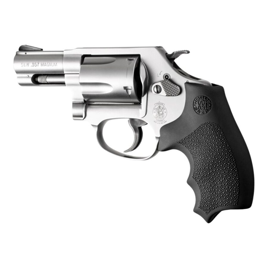 Hogue Overmolded Rubber Bantam Grip Closed Backstrap S&W Round Butt J-Frame Revolvers Black