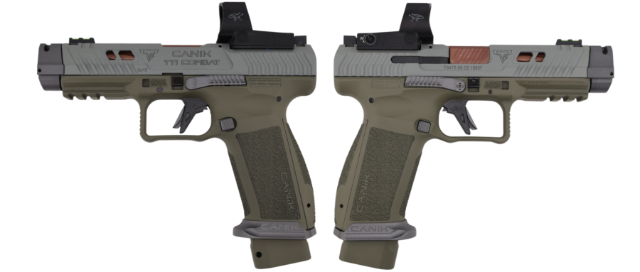 CENTURY CANIK TTI COMBAT SMOKE ODGREEN W/MECANIK OPTIC 9MM PISTOL 4.6" 2-18RD
