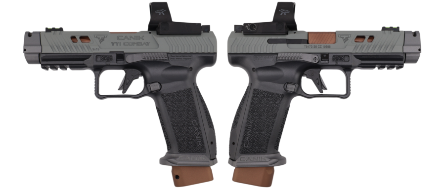 CENTURY CANIK TTI COMBAT SMOKE TWO TONE GREY W/MECANIK OPTIC 9MM PISTOL 4.6" 2-18RD