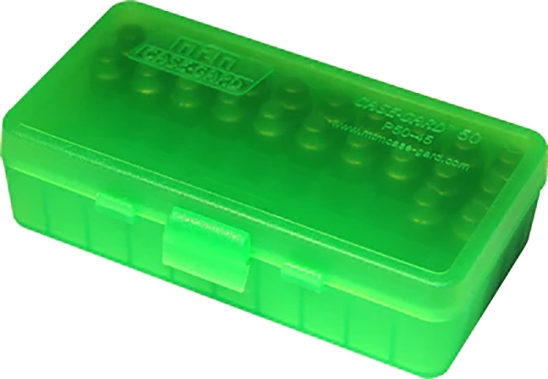Ammo Box 50 Round 45 Flip Top Clr/Green