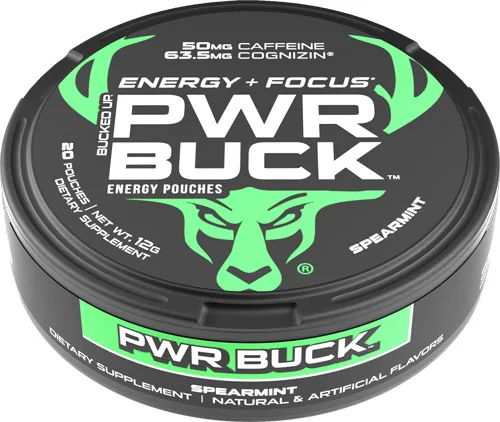 BUCKED UP PWR BUCK ENERGY - POUCHES 5 CAN ROLL SPEARMINT