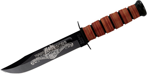 KA-BAR UTILITY KNIFE 7" 250TH - USA COMMEMORATIVE & SHEATH