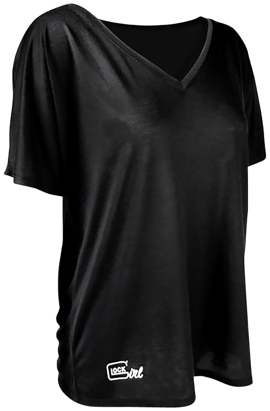 Glock AP960354 Glock Girl Relaxed  Black Pre-Shrunk Cotton Short Sleeve V-Neck 2XL