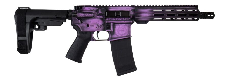 Shark Coast Tactical SCC07510VALK-P Valkyrie 5.56 NATO 30+1 10.50" Black Nitride Threaded Barrel, Aluminum Receiver w/Picatinny Rail, M-LOK Handguard, Polymer SB Tactical SBA3 Brace, Magpul MOE Grip,