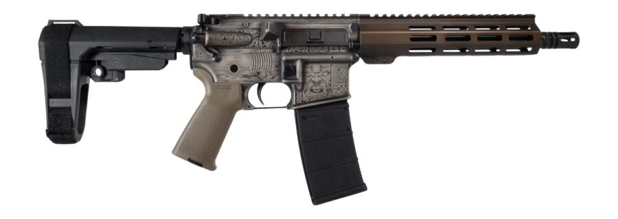 Shark Coast Tactical SCC07527VIK-P Viking 5.56 NATO 30+1 10.50" Black Nitride Threaded Barrel, Aluminum Receiver w/Picatinny Rail, M-LOK Handguard, Polymer SB Tactical SBA3 Brace, Magpul MOE Grip, Rig