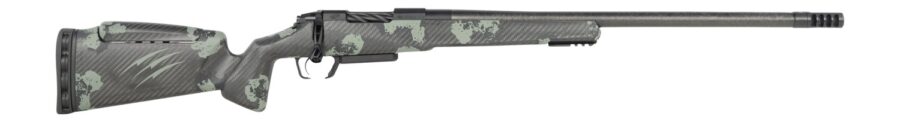 Fierce Firearms RIVSCX25CM22BF Carbon Rival XP 2.0 25 Creedmoor 3+1 22" Carbon Fiber Match Grade Barrel, Black Cerakote Stainless Steel Drilled & Tapped Receiver, Forest Camo Push Button Adj Cheek Pie