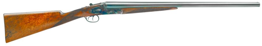 Dickinson LLC  Plantation 410 Gauge Break Open 2.75" 2rd 28" Gloss Blued Side By Side Barrel, True Bone-Charcoal Case Hardening Engraved Receiver, English Style Turkish Walnut Stock