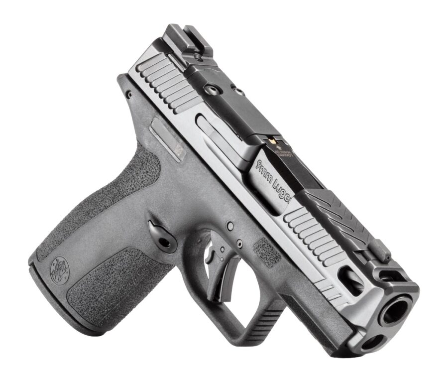 Smith & Wesson 14775 M&P9 Shield X Sub-Compact Frame 9mm Luger 10+1 3.60" Black Armornite Fluted Ported Barrel, Black Armornite Stainless Steel Optic Ready/Serrated Slide, Black Polymer Frame w/Picati