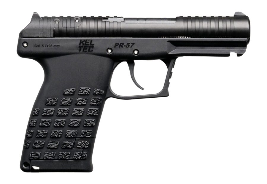 Kel-Tec PR57BLK10 PR-5.7  Compact 5.7x28mm 10+1 4.64" Stainless Rotary Barrel, Black Oxide Steel Optic Ready/Serrated Slide, Black Polymer Frame w/Accessory Rail, Textured Grip