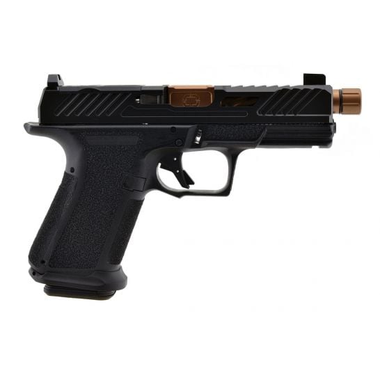 SHADOW SYSTEMS MR920 ELITE SAU 9MM 4IN SPIRAL BRNZ BARREL 15RD BLACK OR TB GRN TRIT SIGHT SS-1009-B