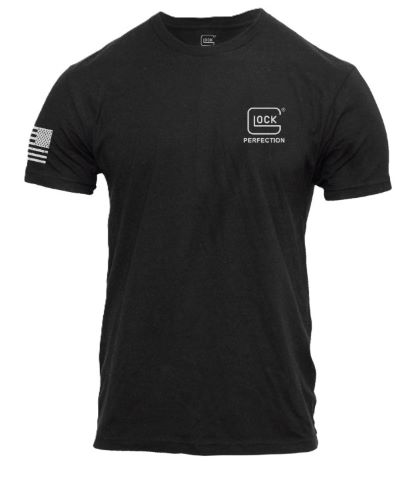 GLOCK PERFECTION FLAG TEE - SHORT SLEEVE T SHIRT XL BLACK