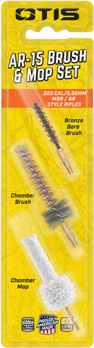 OTIS AR-15 CHAMBER BRUSH & MOP - SET 8-32 THREADS