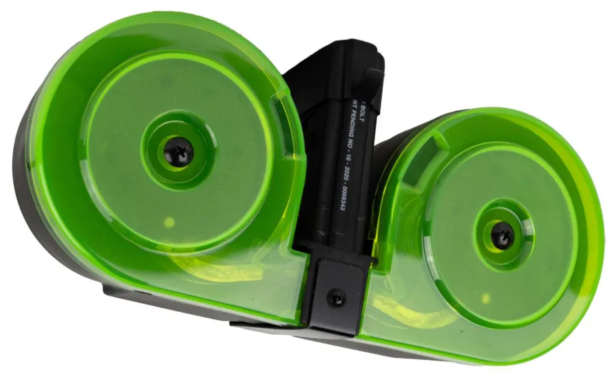 RWB DRUM AR-15 5.56 BLK NEON GREEN 100RD