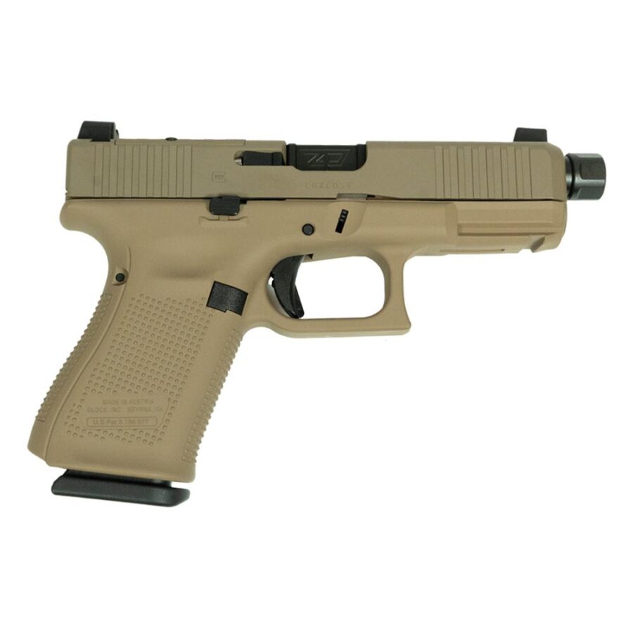 Glock V-Series Model 19 FDE Cerakote Handgun 9mm Luger 15rd Magazines (3) 4.6" Threaded Barrel USA Made