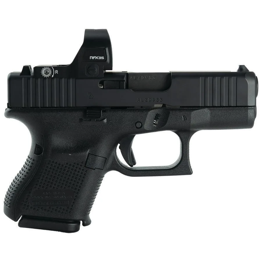 Glock V-Series Model 26 Handgun 9mm Luger 10rd Magazines (3) 3.43" Barrel Black US Made w/Viridian RFX35 Green Dot