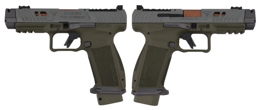 CANIK TTI COMBAT SMOKE OD GREEN 9MM PISTOL 4.6" 2-18RD