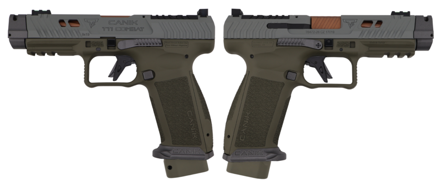 CANIK TTI COMBAT SMOKE OD GREEN 9MM PISTOL 4.6" 2-18RD