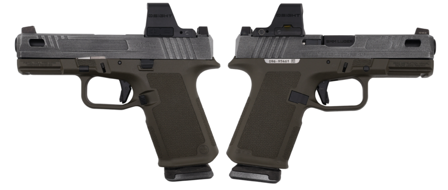 RUGER RXM 9MM PISTOL 4" PORTED BBL ODG/CRUSHED SILVER MAGPUL EHG, O.R. 2-15RD MAGS
