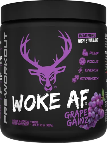 BUCKED UP PRE-WORKOUT WOKE AF - GRAPE GAINZ 30 SERVINGS