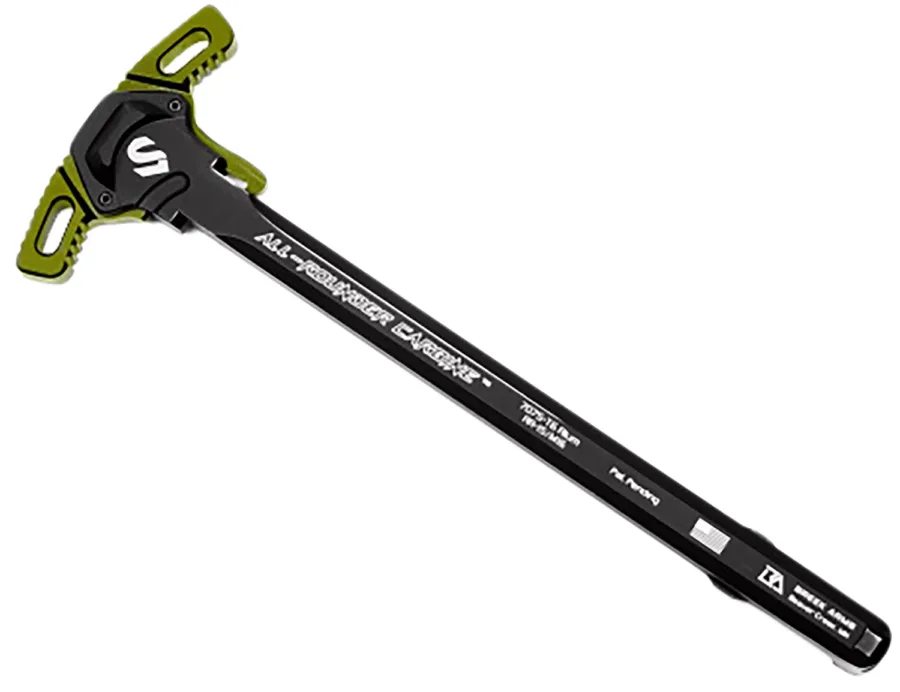 Lead & Steel Llc LS-CHODE-ODG Charging Handle  AR-15/M16 OD Green Type 3 Hard Anodize 7075-T6 Aluminum