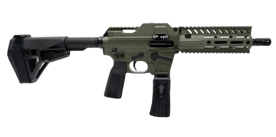 Freedom Ordance FM9D8-ODG FM9D  9mm Luger 33+1 8" Black Anodized Barrel, OD Green Anodized Receiver