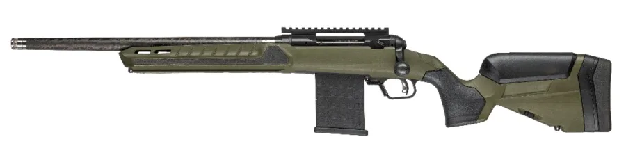 Savage Arms 32940 110 UltraLite Predator 22 ARC 10+1 18" Carbon Fiber Barrel, Arca Rail Forend, Hunter Green AccuStock w/AccuFit V2 Synthetic Stock, Left Hand