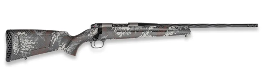 Weatherby MBP01N65CMR19B Mark V Capra 6.5 Creedmoor 2+1 17" Graphite Black Cerakote Fluted Threaded Barrel, Titanium Drilled & Tapped Receiver, Exposed Carbon w/Gray, White & Rust Sponge Accents Fixed