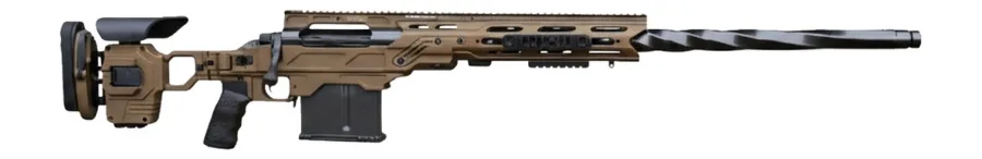 Horizon Firearms HRF-BUL-375C-30R Vena-Bull  375 Cheytac 30" Black Chrome Fluted Threaded Barrel, Burnt Bronze Cerakote Receiver w/Picatinny Rail, Cadex Dual Strike Burnt Bronze Cerakote Chassis, Righ