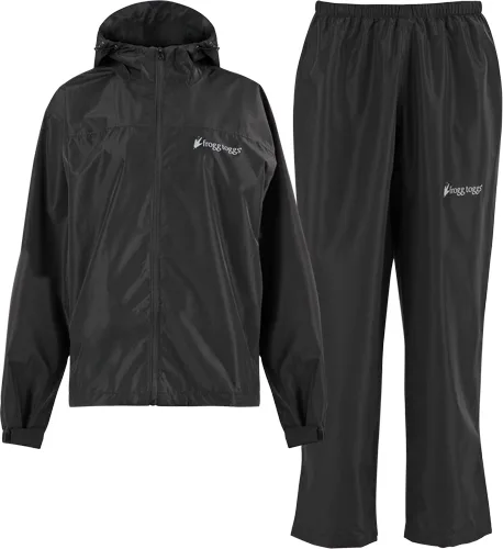 FROGG TOGGS WOMEN'S VAPOR RAIN - SUIT BLACK LG/XL
